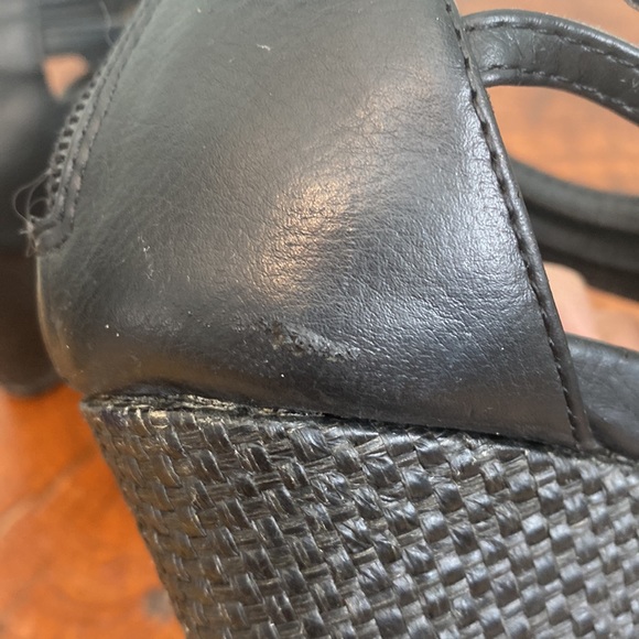 Unbranded Black Rose Detail Wedges, Size 7.5 - Picture 7 of 8